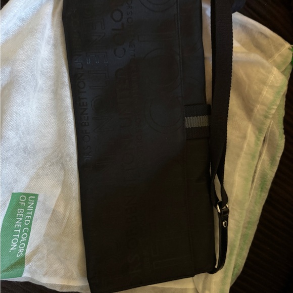 United Colors of Benetton Black Clutch with Silver Accents